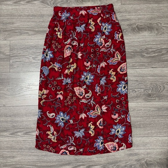 Vintage Stonebridge Women Floral Summer Bohemian Wrap Skirt Sz 8 MISSING BUTTON - Picture 6 of 15